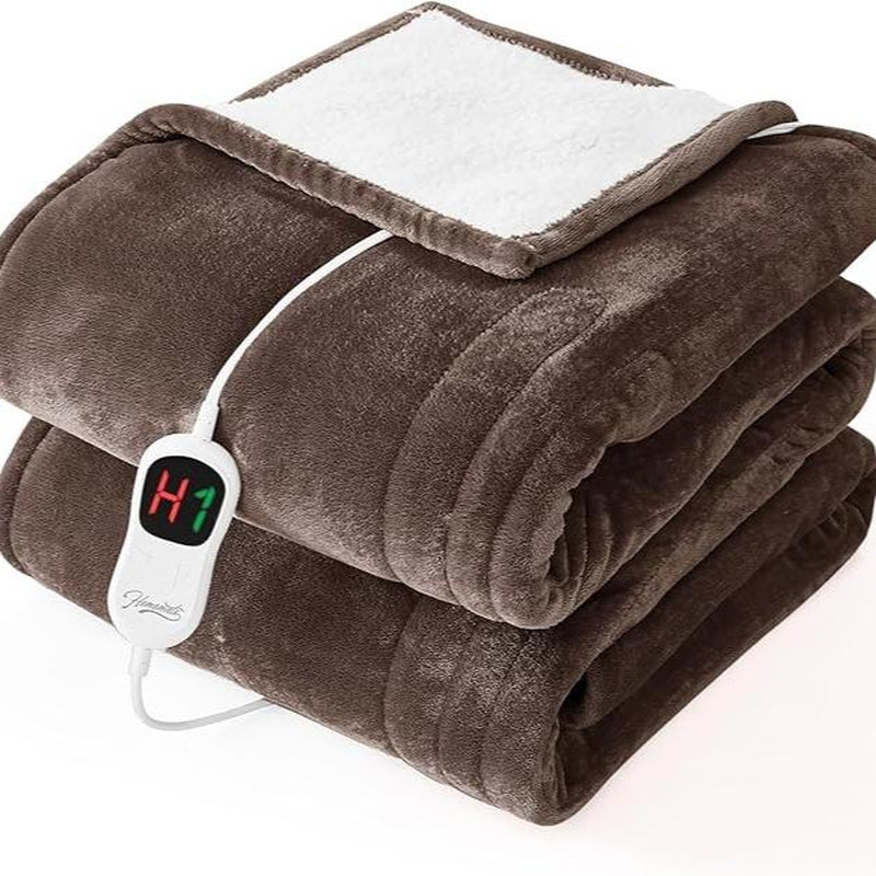 Experience Ultimate Comfort with the Homemate Heated Electric Throw – 10 Heat Levels, Auto-Off Timer, and Over-Heat Protection for Cozy Winter Nights