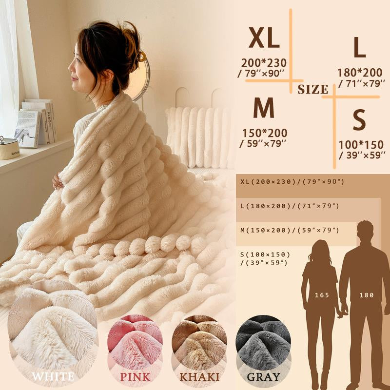 Experience Ultimate Comfort with Our Striped Sleep Blanket – Soft, Fluffy, and Skin-Friendly – Perfect for Beds and Sofas, 78 x 90 Inches – Ideal Holiday Gift for Christmas and Halloween