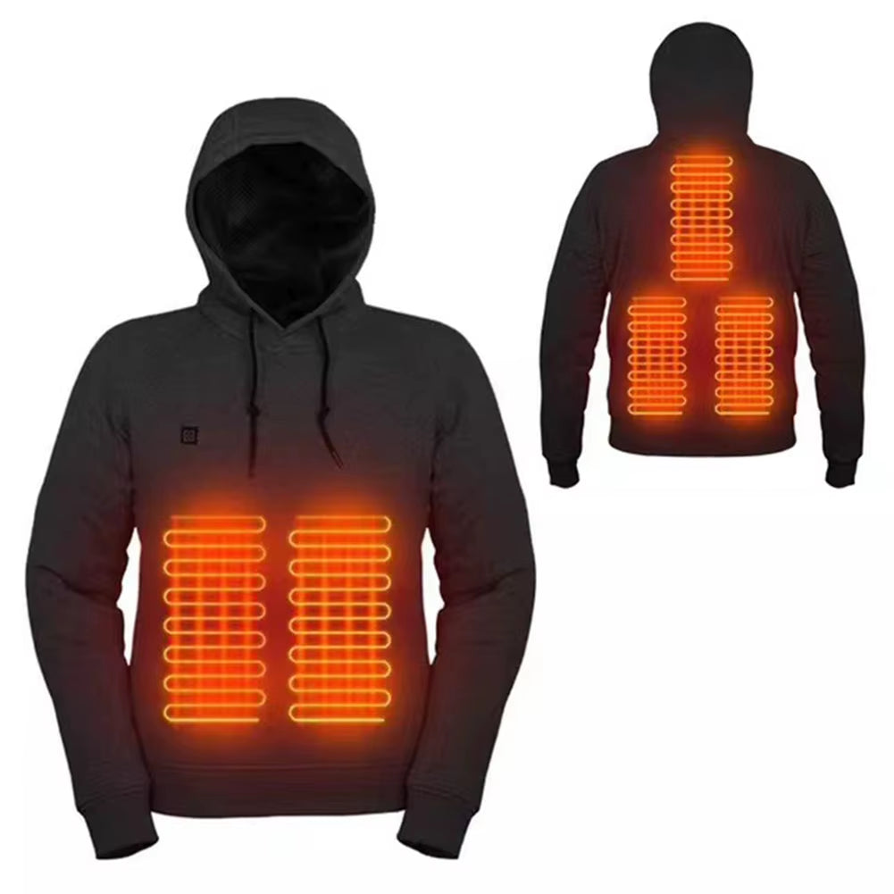 Stay Cozy and Stylish with Our Unisex USB Rechargeable Heated Hoodie Featuring 5 Heating Zones and 3 Adjustable Heat Levels