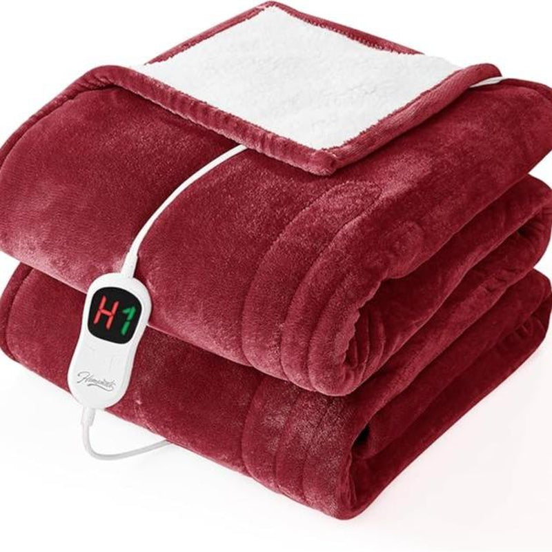 Experience Ultimate Comfort with the Homemate Heated Electric Throw – 10 Heat Levels, Auto-Off Timer, and Over-Heat Protection for Cozy Winter Nights
