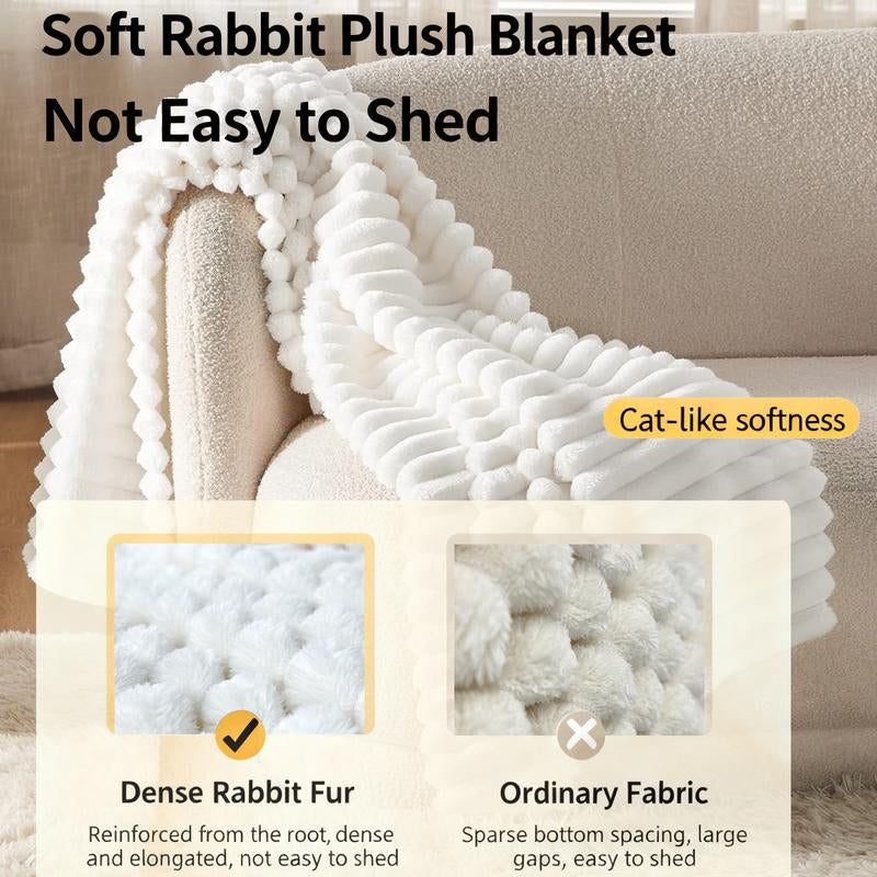 Experience Ultimate Comfort with Our Striped Sleep Blanket – Soft, Fluffy, and Skin-Friendly – Perfect for Beds and Sofas, 78 x 90 Inches – Ideal Holiday Gift for Christmas and Halloween