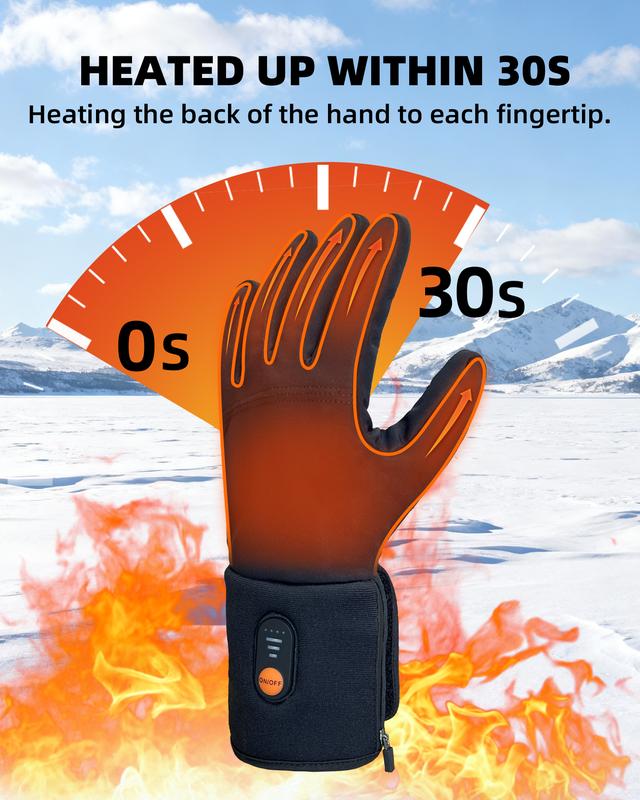 Stay Warm This Winter with Rechargeable Heated Glove Liners for Men and Women - Perfect for Skiing, Riding, and Outdoor Adventures!