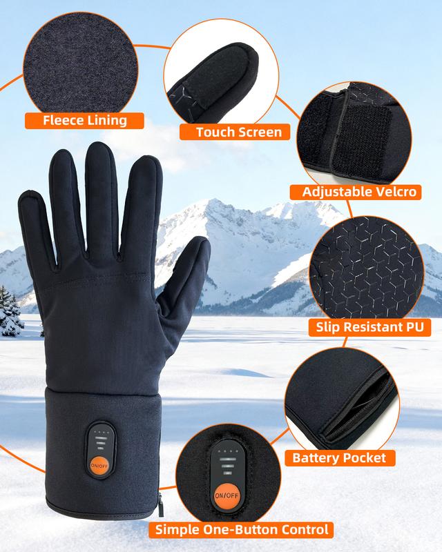 Stay Warm This Winter with Rechargeable Heated Glove Liners for Men and Women - Perfect for Skiing, Riding, and Outdoor Adventures!