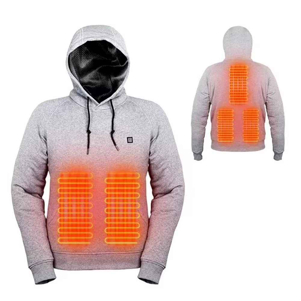 Stay Cozy and Stylish with Our Unisex USB Rechargeable Heated Hoodie Featuring 5 Heating Zones and 3 Adjustable Heat Levels