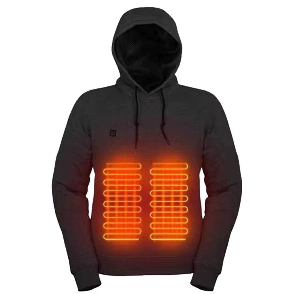 Stay Cozy and Stylish with Our Unisex USB Rechargeable Heated Hoodie Featuring 5 Heating Zones and 3 Adjustable Heat Levels