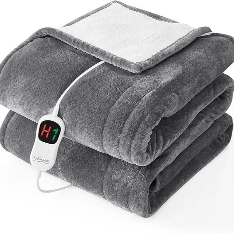 Experience Ultimate Comfort with the Homemate Heated Electric Throw – 10 Heat Levels, Auto-Off Timer, and Over-Heat Protection for Cozy Winter Nights
