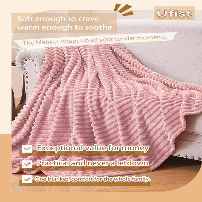 Experience Ultimate Comfort with Our Striped Sleep Blanket – Soft, Fluffy, and Skin-Friendly – Perfect for Beds and Sofas, 78 x 90 Inches – Ideal Holiday Gift for Christmas and Halloween