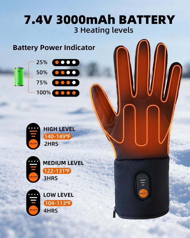 Stay Warm This Winter with Rechargeable Heated Glove Liners for Men and Women - Perfect for Skiing, Riding, and Outdoor Adventures!