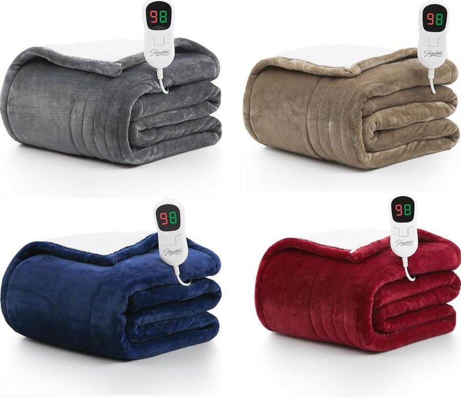 Experience Ultimate Comfort with the Homemate Heated Electric Throw – 10 Heat Levels, Auto-Off Timer, and Over-Heat Protection for Cozy Winter Nights