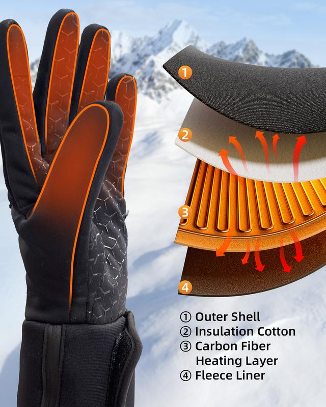 Stay Warm This Winter with Rechargeable Heated Glove Liners for Men and Women - Perfect for Skiing, Riding, and Outdoor Adventures!